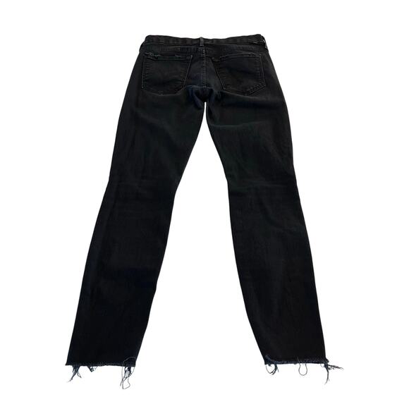 Mother Looker Ankle Fray Black Jeans in‎ Guilty As Sin Size 26 - Picture 4 of 13